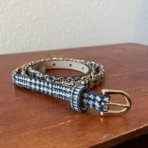 Ann Taylor houndstooth belt.